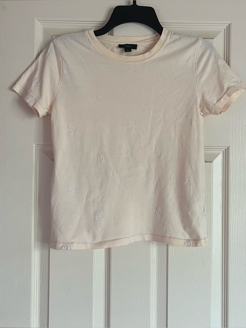 J.Crew Allover Peace Sign Graphic Crewneck T-shirt